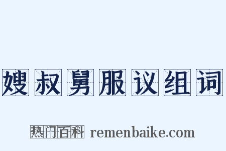 嫂叔舅服议组词是什么意思的图片